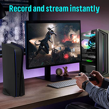 Game Capture Card, HDMI PCI-E 4K 30fps Record | Live Stream from Gaming Systems, Camcorders, DSLRs, Support Zero Delay HDMI Loop-Out