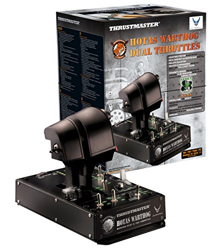 Thrustmaster HOTAS Warthog Dual Throttle Flight Quadrant Add-On - PC | magnetic sensors, adjustable friction, idle & afterburner detents, 17 programmable buttons, metal base, A-10C replica - style: Dual Throttles