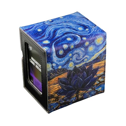 TCG/MTG Commander 100+ Card Art Deck Box With Storage (Starry Starry Black Lotus) - style: Single Commander