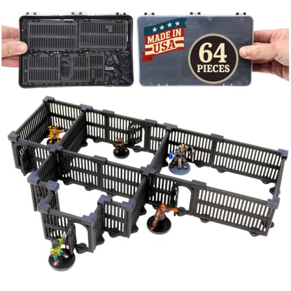 Dirt Cheap Dungeons - Jail Cell Kit | Modular & Customizable | Injection-Molded for Superior Durability | TTRPG Accessories for D&D, Daggerheart, & Tabletop Gaming