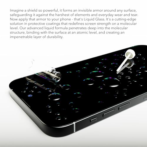Liquid Glass Wipe On Nano Screen Protector | Scratch and Shatter Protection | Universal Screen Protector for Phones and Smart Watches | Made in USA