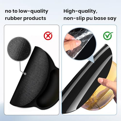 Mouse pad with Wrist Rest,Relieving Pain Memory Foam Computer pad, Ergonomic Desktop Mouse, Silicone Material Mouse pad, with Non-Slip PU Base (Moon) - color: Moon