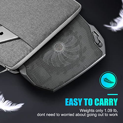 LIANGSTAR Laptop Cooling Pad, Gaming Laptop Cooler with 2 Quiet Big Fans, RGB 7 Color Light Change, Portable USB Laptop Stand 11 to 15.6 Inch, Slim and Easy Carry Working Study Outdoor Travel