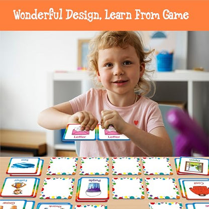 Hebayy Memory Matching Game, 72 PCS Sight Words Matching Cards for Kids, 36 Pairs Memory Cards, Educational Toy for Children to Learn Sight Words 5+ Years Old - style: Sight Words-A