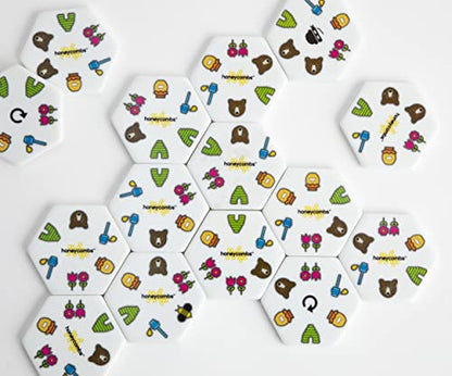 HoneyCombs Game, Tile Matching Game for Kids & Families, 52 Tiles, Ages 6+ | Award-winning STEM toy with 52 tactile tiles, 1-8 players, 3 ways to play for interactive family fun and learning