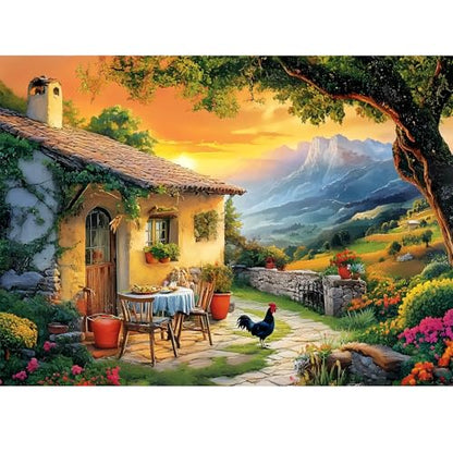 Jigsaw Puzzles 300 Pieces for Adults Village Puzzles Adults Kids Puzzles 300 Pieces Games Family Challenging Puzzle Gift Toy for Puzzle Enthusiasts Unique Brain Teaser 20.5x15IN - style: Village