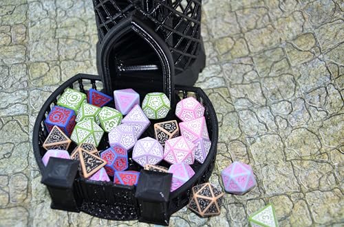 SmartDealsPro Retro Polyhedral Dice Sets with Pouches for D&D DND RPG MTG Dungeon and Dragons Table Board Roll Playing Games D4 D6 D8 D10 D% D12 D20 - color: 6-color Retro Sets 2