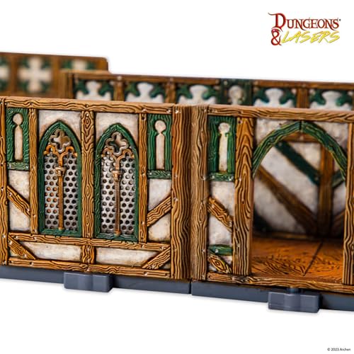 Dungeons & Lasers: Tudor Mansion Miniature Terrain Set – Unpainted by Archon Studios - Compatible with DND and Other Tabletop RPG Games