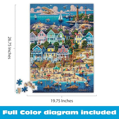 Buffalo Games - Eric Dowdle Outer Banks - 1000 Piece Puzzle for Adults | Made in USA, Recycled Board, Finished Size 26.75 x 19.75 in, Includes Poster, Giftable, Frameable Art