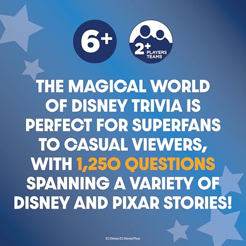 Disney Trivia Board Games for Family Night, Travel Games, Strategy Game, 6+ | Disney Toys, Family Game Night, Travel Games, Screen-Free, Holiday Game, Kids Board Game, Strategy Games