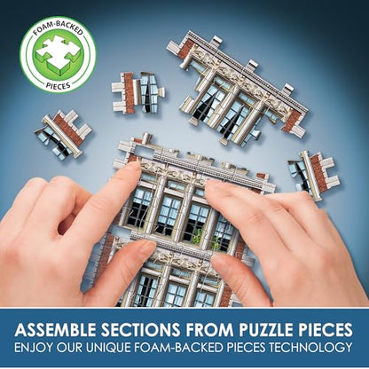 Wrebbit3D 1950's Diner 3D Puzzle | Urbania Collection | 425 Jigsaw Puzzle Pieces | Charming and Unique Streetscape of a Small Town