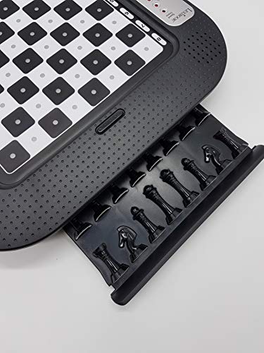 Lexibook Chessman® FX, Electronic Chess Game with Tactile Keyboard and Light and Sound Effects, 32 Pieces, 64 Levels of Difficulty, Family Board Game, Black/Grey, CG1335 - style: CG1335