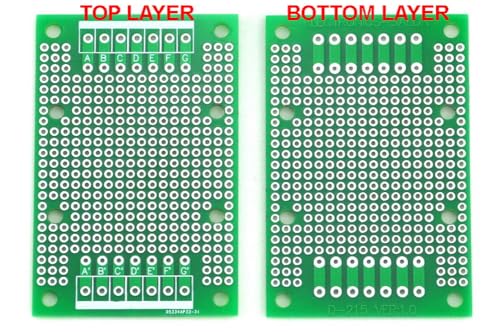Electronics-Salon DIN Rail Mounting Carrier Housing with Prototype Board, PCB Size 47.4 x 72mm - size: PCB 47.4x72mm