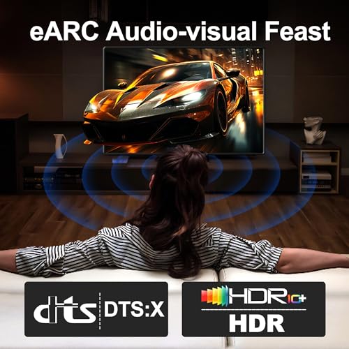 16K HDMI 2.2 Cable 2M 8K 10K 6.6FT High Speed 96Gbps 12Bit 16K@60Hz 8K@240Hz 4K@480Hz Braided Gold Plated UHD HDR Support HDCP 3D HDMI Connection Compatible with PS5 Monitor TV - size: 2m 6.6ft