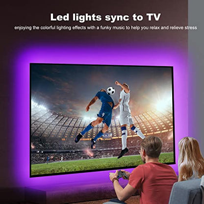 DAYBETTER Led Lights for TV 85Inch,20ft TV Led Backlight 85-100 Inch | USB Led Strip Lights with Remote,Music Sync Bluetooth TV Light Behind,TV Lights for Bedroom,Mood Lighting,Gaming Room Decor - size: 20ft for 85-100 Inch