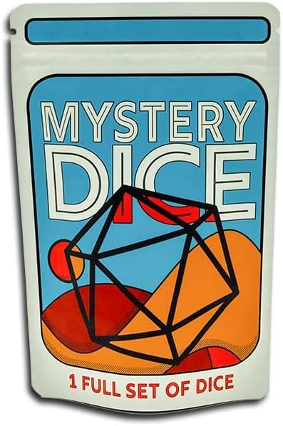 1985 Games Mystery Dice, DND Dice Set of 7 Polyhedral Dice, Wide Range of Patterns, Gaming Dice, Suitable for Role Playing, Table Games (Mystery Pack of 1) - color: Mystery Dice, size: Pack of 1