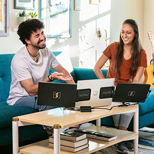 SideTrak USB-C Adapter, Laptop Compatible, Multi Charging, Travel Friendly, USB Type C with Pass-Through Power, Black, Compatible with SideTrak Solo and Swivel Triple Screen Monitors | WindowsOS Only - style: USB-C Hub