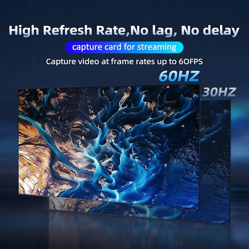 4K HDMI Video Capture Card for Nintendo Switch 2, PS5, Xbox, PC,Streaming- USB 3.0 Game Capture Device with 2K 30fps, Compatible with Broadcasting, Mobile Cameras & More - color: G2