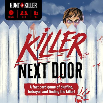 Hunt A Killer: Killer Next Door, Fun Family Games and Adult Games for Game Night, Card Game Includes 20+ Minutes of Fast-Paced Gameplay and Engaging Social Deduction, Appropriate for Ages 10 and Up - style: Killer Next Door