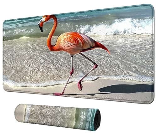 Flamingo for MTG & TCG Playmat Mouse Pad,BFDHGQZC 24" x 14" Game Mat for MTG/RPG/CCG Trading Card Game Playmats Table Mat Perfect for Card Games Video Games Computer Office - color: Flamingo