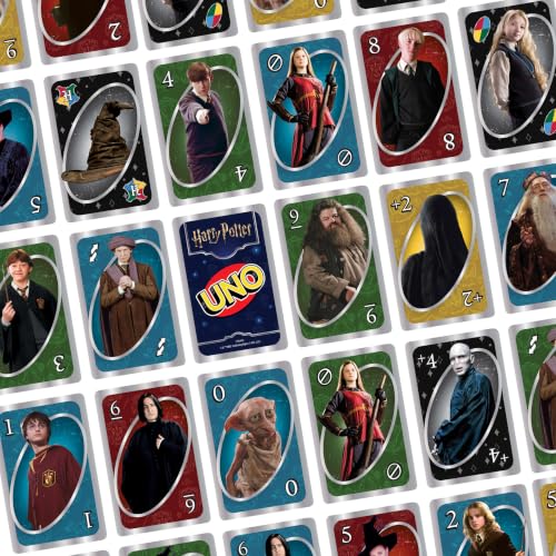 Mattel Games UNO Harry Potter Card Game with Storage Tin, Ages 7+ - style: UNO Harry Potter Tin