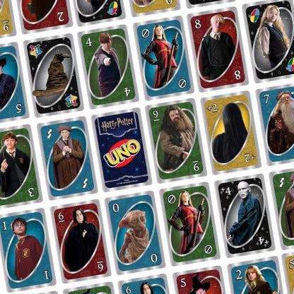 Mattel Games UNO Harry Potter Card Game with Storage Tin, Ages 7+ - style: UNO Harry Potter Tin