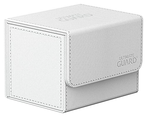 Ultimate Guard Sidewinder 100+, Deck Box for 100 Double-Sleeved TCG Cards, White, Magnetic Closure & Microfiber Inner Lining for Secure Storage - color: White, size: 100+