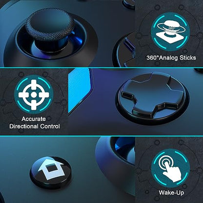 Ponkor Switch Controller, Switch 2 Controller, Wireless Pro Controller Compatible with Nintendo Switch 2/Switch/Lite/Switch OLED/PC Controller for Switch with Wake-up, Turbo Vibration