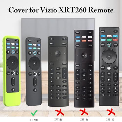 Case for Vizio XRT260 Voice Remote Control 2023/2021, Cover for VIZIO XRT260 Smart TV Remote Silicone Skin Sleeve Glow in The Dark Green - color: Glow Green