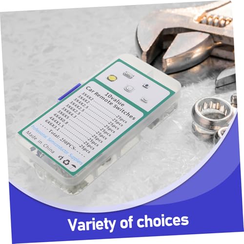 Zerodeko 250pcs Push Button Switches for Arcade Game Parts Replacement Tactile Momentary Switch Kit for Car Automotive