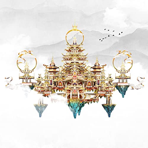 Piececool 3D Metal Asian Puzzles Model Kits- LINGXIAO Palace Metal Building Kits for Adults, Brain Teaser Puzzle DIY Handcraft Best Gifts for Man Woman Family - color: Lingxiao Palace
