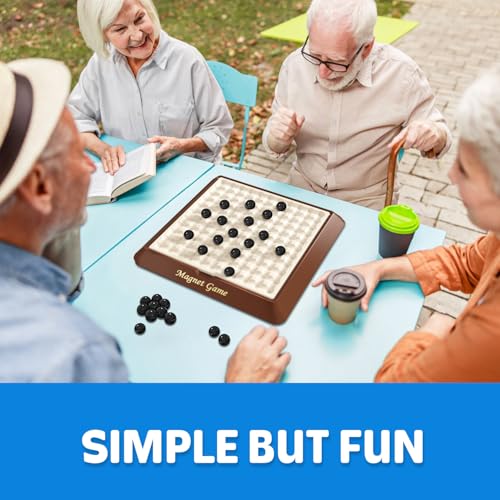 Magnet Game, Board Games for Kids 8-12, Family Games for Kids and Adults, Magnetic Game Chess with Storage Board for Family Game Night, 2-4 Players