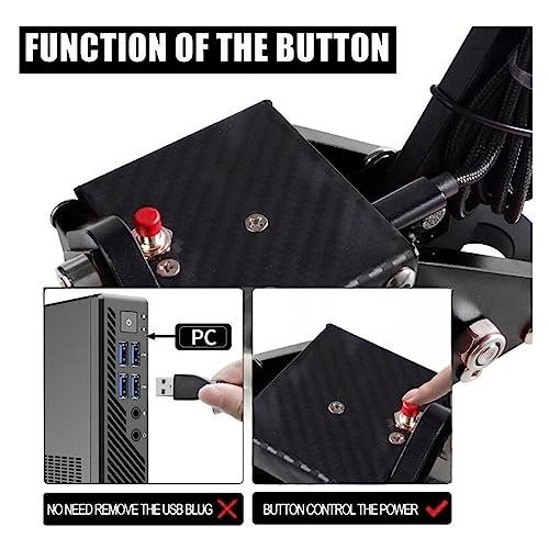 Jectse 64 Bit Plug and Play USB Handbrake for Sim Racing Games, Compatible with, and PC, Supports G27 G25 G29 T500 T300, Non for High Accuracy and Longevity (Red)
