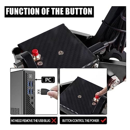 Jectse 64 Bit Plug and Play USB Handbrake for Sim Racing Games, Compatible with, and PC, Supports G27 G25 G29 T500 T300, Non for High Accuracy and Longevity (Red)