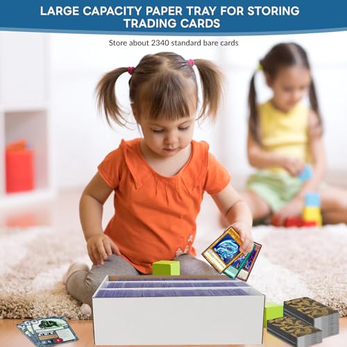 6 Pack Trading Card Storage Box, 2340 Count Card Storage Box White Sports Cards Storage Box Card Organizer Box Bulk Cardboard Card Storage Trading Card Box for Organizing Soccer Basketball Game Cards - style: 6 Set-1