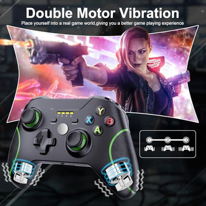 ADHJIE Xbox One Controller,2.4GHz Wireless Xbox Controller | with 3.5mm Headphone Audio Jack Xbox Controller for Xbox One X/S Xbox Series X/S,Black