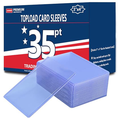 Card Sleeves - 3"x4" Rigid Toploaders for Cards, Hard Plastic Card Protectors, Premium Trading Card Sleeves Fit for Sports Cards & All Standard Trading Cards (100HardSleeves+100SoftSleeves) - size: 100 Soft Sleeves + 100 Hard Sleeves