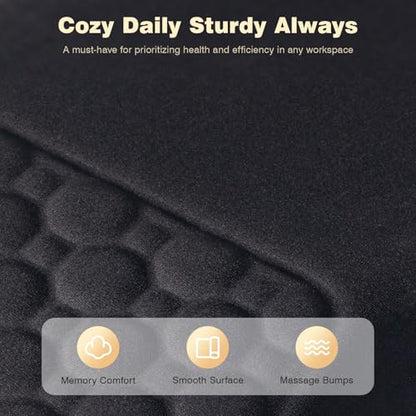 Ospelelf Mouse Pad with Wrist Rest Black Ergonomic Comfortable Pain Relief Mousepad Wrist Support for Laptop Computer - color: Black