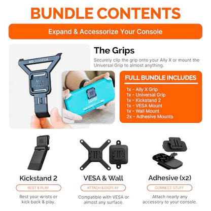 Mechanism Ally X 7-in-1 Bundle | ASUS ROG Ally Kickstand, Battery, SSD, USB-C Hub, VESA & Wall Mounting Kit | Mount Anything with Mechanism | Case Friendly ASUS ROG X Accessories - color: ROG Ally X