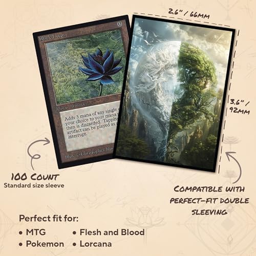 White Green - MTG Card Sleeves, 104ct, Standard Size, Smooth | Perfect for Double Sleeving, Smudge Resistant Matte Back, Standard 66x92mm - Compatible with Magic The Gathering & TCG Cards - color: White Green