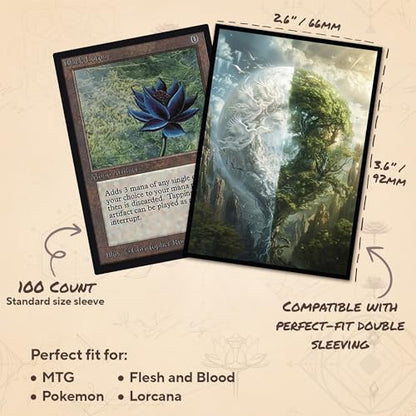 White Green - MTG Card Sleeves, 104ct, Standard Size, Smooth | Perfect for Double Sleeving, Smudge Resistant Matte Back, Standard 66x92mm - Compatible with Magic The Gathering & TCG Cards - color: White Green
