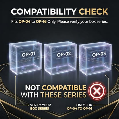 2-Pack One Piece Booster Box Acrylic Display Cases , 5mm Thick Clear TCG Protectors with 12 Strong Magnets & UV Protection, Compatible with English One Piece OP-04 to OP-16 Booster Box, Value Set of 2 - size: Acrylic Case for USOP(5.8"Lx2.65"Wx4.7"H)
