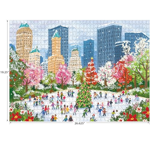 RoseArt - Soft Touch - New York Christmas - 1000 Piece Jigsaw Puzzle for Adults - style: New York Christmas