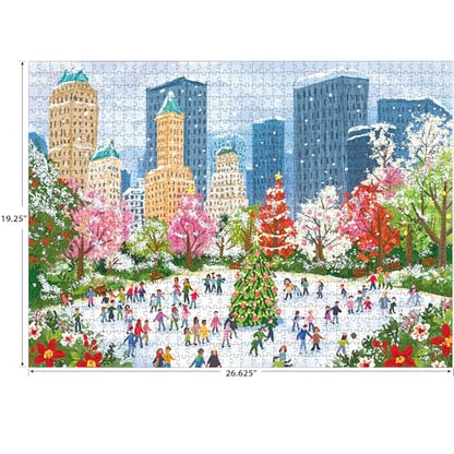 RoseArt - Soft Touch - New York Christmas - 1000 Piece Jigsaw Puzzle for Adults - style: New York Christmas