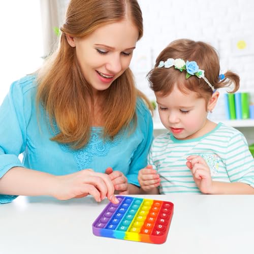 Learn 26 Letters & 1-30 Numbers & Motifs, 2-in-1 Sensory Fidget Educational Toy for Kids, Stress Relief, Autism Sensory Toy (Pack of 1) - style: Letter and Number Pop Toy