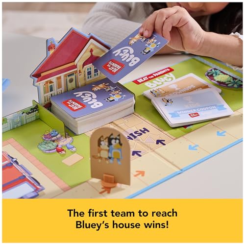 Spin Master Games Bluey Beat the Parents Board Game | Kids vs. Parents Showdown, Compete in Fun Challenges & Trivia from the Bluey TV Show, For 2-6 Players, Ages 5 & Up