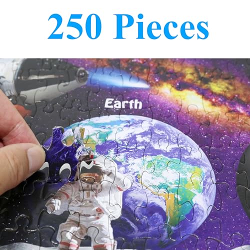 Think2Master Solar System & Space Exploration 250 Pieces Jigsaw Puzzle Great Puzzle for Teens, Adults, Seniors. Great Gift with Larger Pieces. 14.2” X 19.3” - style: Solar System & Space Exploration