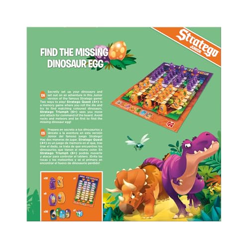 Jumbo, Stratego - Junior Dinos, Fun Junior Stratego Version, Strategy Board Game, 2 Players, Ages 4 Year Plus