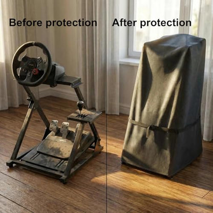 Racing Wheel Stand cover,L26"×W17"×H33"(Cover only; mount sold separately) | Waterproof and dustproof—ideal for protecting your racing simulator equipment when it's not in use or stored in the garage