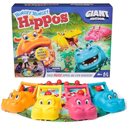 Spin Master Games Hungry Hungry Hippos Giant Edition Board Game - style: Hungry Hungry Hippos